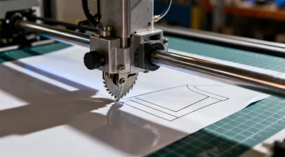 Blade cutting module cutting vinyl material